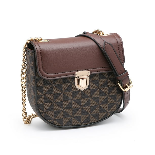 Ladies Womens Faux Leather Letter Crossbody Messenger Shoulder Bag Handbag T